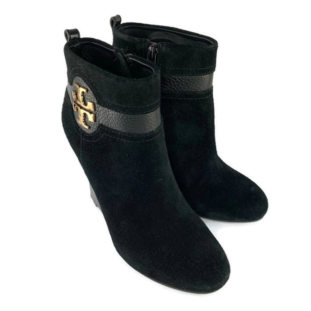 Tory Burch Black Suede Ankle Boots Size 7M